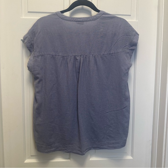 Splendid‎ Light Blue Linen Blend Blouse - Picture 2 of 9